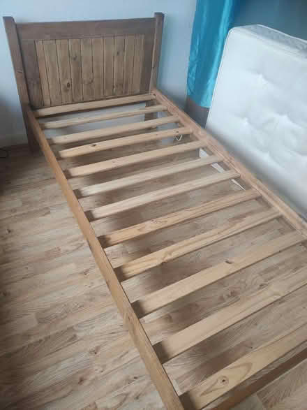 Photo of free Single bed pine wood with mattress (Horsforth LS18) #3