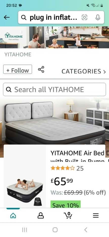 Photo of free Double electric inflatable bed (Widnes) #1