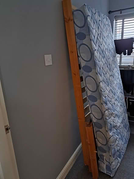 Photo of free Single bed, mattress and bedding (DE73) #4