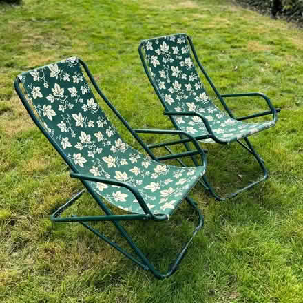 Photo of free Pair of folding garden recliners (Addlestone, Surrey) #1