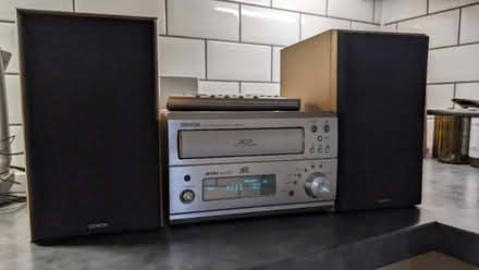 Photo of free Denon CD Player and radio, speakers and remote (N1) #1