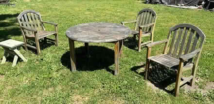 Photo of free Outdoor wood furniture (Gilroy Northwest - Rural) #1