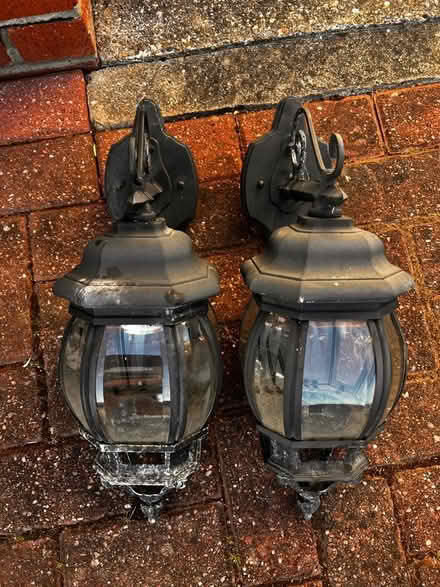 Photo of free Two old outdoor pumpkin wall lamps (Grangetown, Sunderland) #2