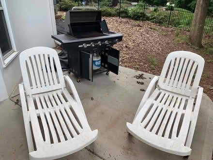 Photo of free Grill and plastic lawn chairs (Planterra Ridge subdivision) #1