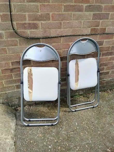 Photo of free 2 x White folding chairs (Redhill RH1) #2