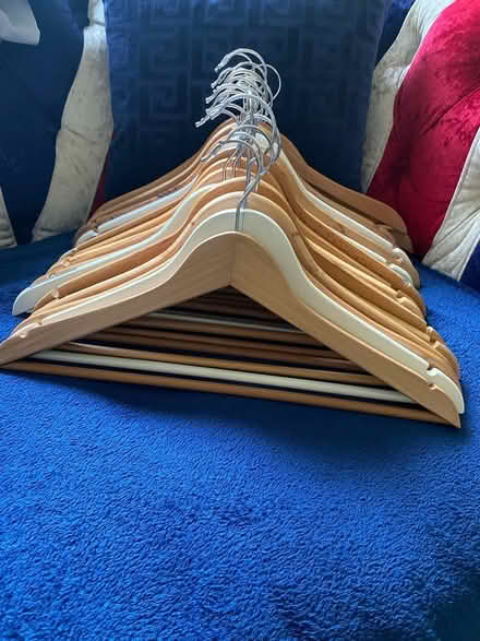 Photo of free 20 wooden coat hangers (Slough SL3) #1