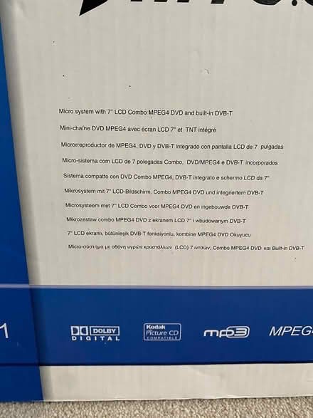 Photo of free Micro system with 7in LCD Combo … (London, Barnes, SW13) #3