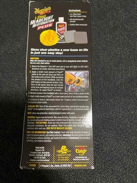 Photo of free Meguiars 1-Step Headlight Restor… (Pittsford) #3
