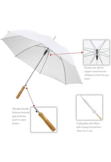 Photo of free White Wedding umbrellas (Leicestershire) #1