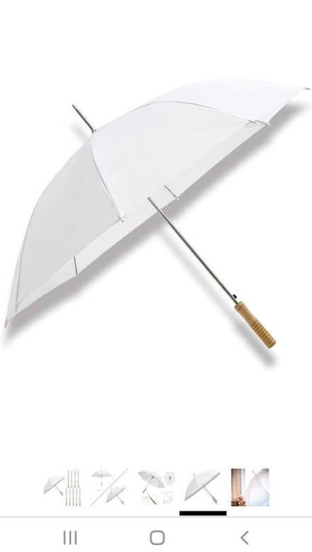 Photo of free White Wedding umbrellas (Leicestershire) #2