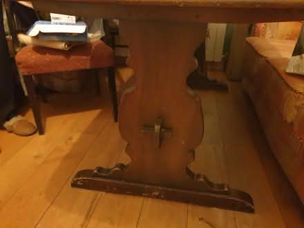 Photo of free Wooden table & chairs (Swords) #1