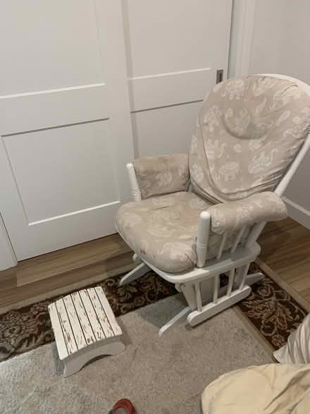 Photo of free Wooden Glider w. foot rest (Oakland) #1