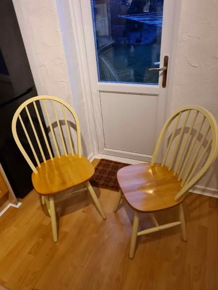 Photo of free 2 wayfair chairs, antique pine & cream paint. (Hadleigh SS7) #3