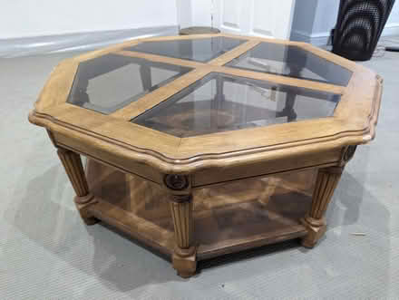 Photo of free Solid wood octagonal coffee table (Sherburn Farm DH6) #1