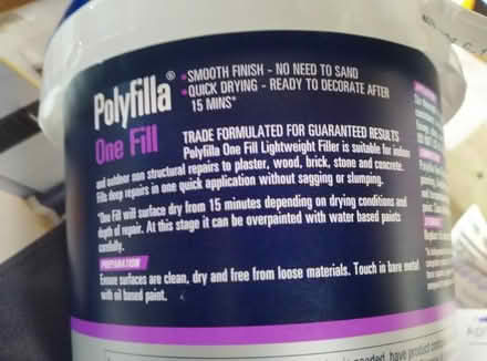 Photo of free 500 ml pollyfilla (Parson's Heath CO4) #3