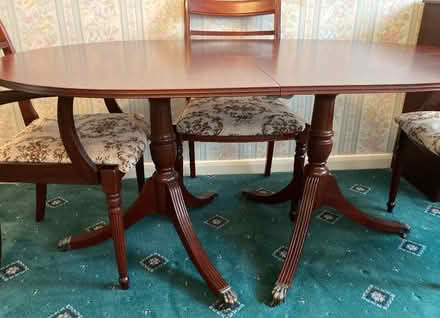 Photo of free Dark Wood Table and 6 Chairs (Grays RM17) #1