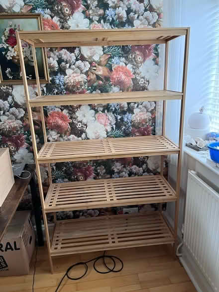 Photo of free Tall wood shelf (Bath BA1) #1