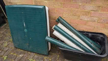 Photo of free Two square plastic garden tables (Kempshott RG22) #1