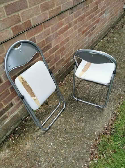 Photo of free 2 x White folding chairs (Redhill RH1) #3