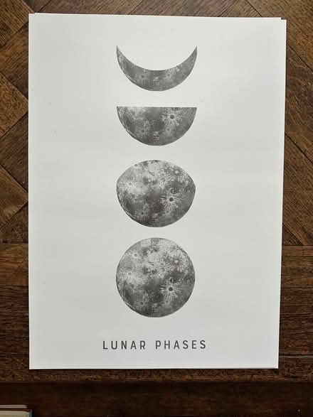 Photo of free Lunar phase a3 poster (Hove, BN3) #1