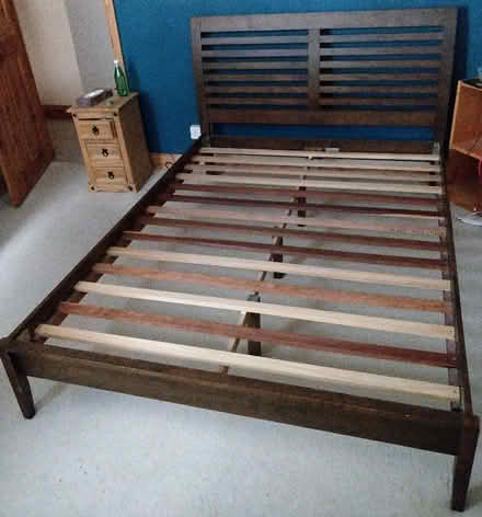 Photo of free Wooden Double Bed Frame (Abbey Wood DA18) #1