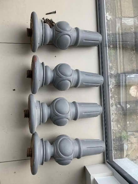 Photo of free 4 legs mahogany, painted grey (Eaton NR4) #1