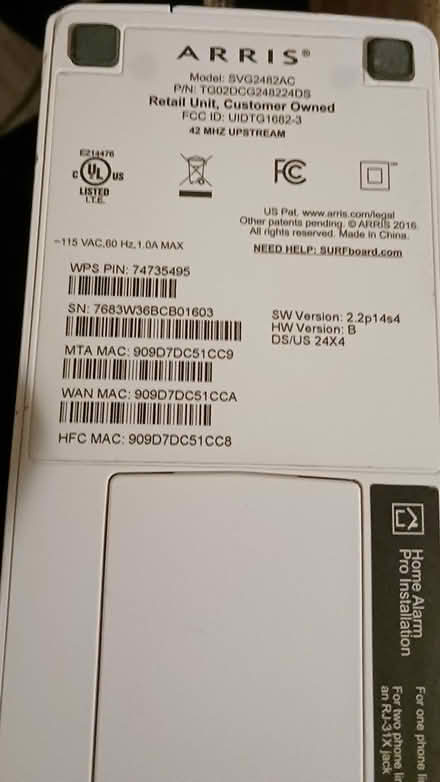 Photo of free Arris Wifi Modem (Eatontown) #3