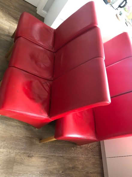 Photo of free 6 Real leather and solid wood dining chairs (Compton Acres NG2) #3