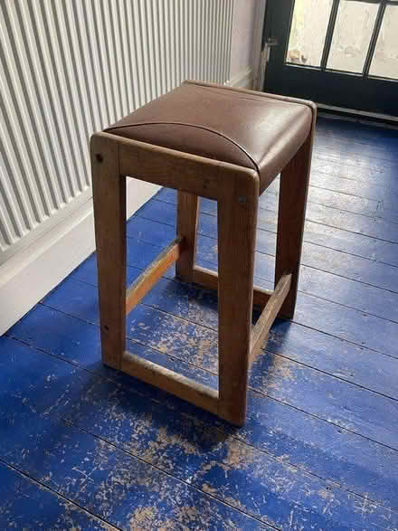Photo of free Wooden stall with leather seat (Heaton Chapel SK4) #1