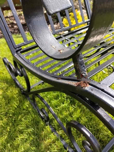 Photo of free Black painted metal garden rocking chair (Galmpton TQ5) #2