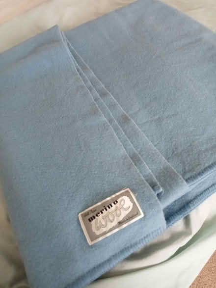 Photo of free Two blue wool blankets (Pedmore DY9) #1