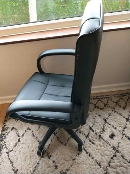 Photo of free Black faux leather office chair (Psalter Lane S11) #2