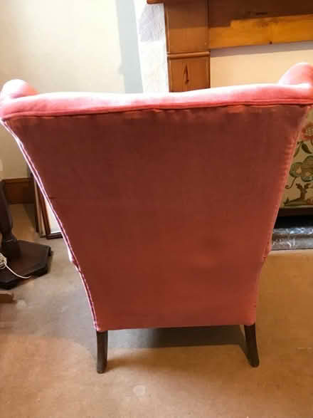 Photo of free Vintage velvet upholstered chair used good condition. (Southsea PO4) #3