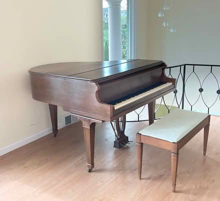 Photo of free piano bench with baby grand piano (Farmington MI) #1