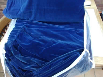 Photo of free Blue Velveteen curtains (Snodland) #2