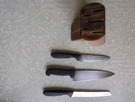 Photo of free Knives and wooden block (Lye Valley OX4) #1