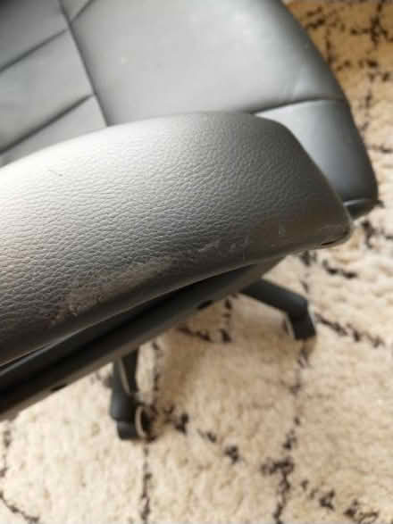 Photo of free Black faux leather office chair (Psalter Lane S11) #4