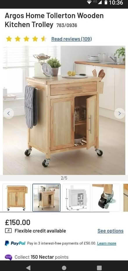 Photo of free Wooden kitchen trolley (Psalter Lane S11) #2
