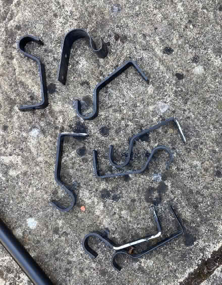 Photo of free 2 x black metal curtain rails (Kingston Bagpuize OX13) #4