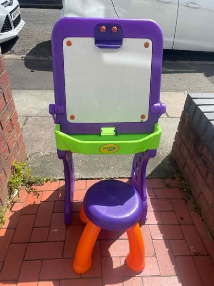 Photo of free Kids whiteboard easel and stool (L4) #1