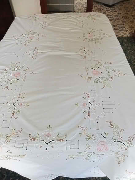 Photo of free Large old embroidered table cloth (Pedmore DY9) #1