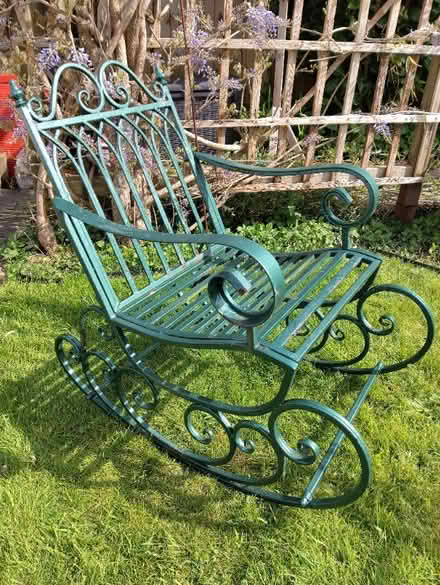 Photo of free Green metal garden rocking chair (Galmpton TQ5) #1