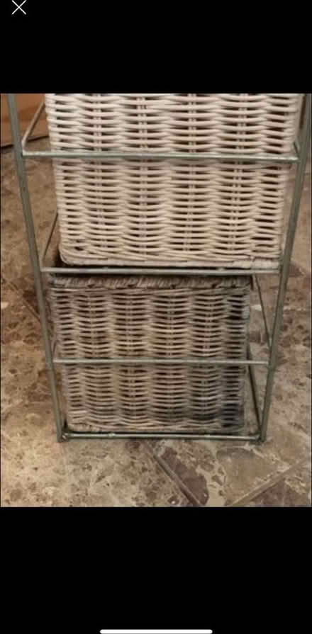 Photo of free White wicker basket storage (Long Stratton) #4