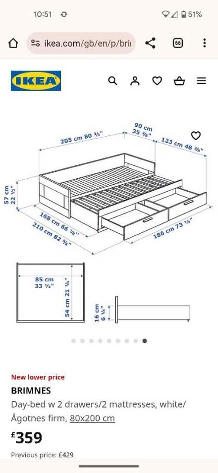 Photo of free Ikea Brimnes day bed (Stalybridge, SK15) #2