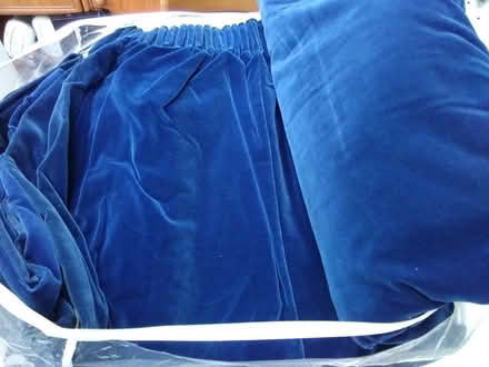 Photo of free Blue Velveteen curtains (Snodland) #1