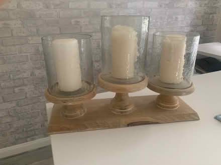 Photo of free Next 3 Candle Oak Holder (Lords Wood ME5) #2