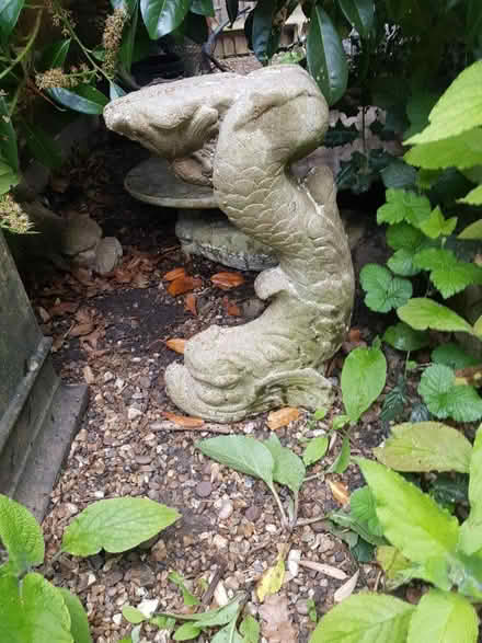 Photo of free OUTDOOR marble table top with legs (West Cheshunt) #2
