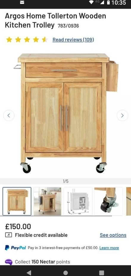 Photo of free Wooden kitchen trolley (Psalter Lane S11) #1