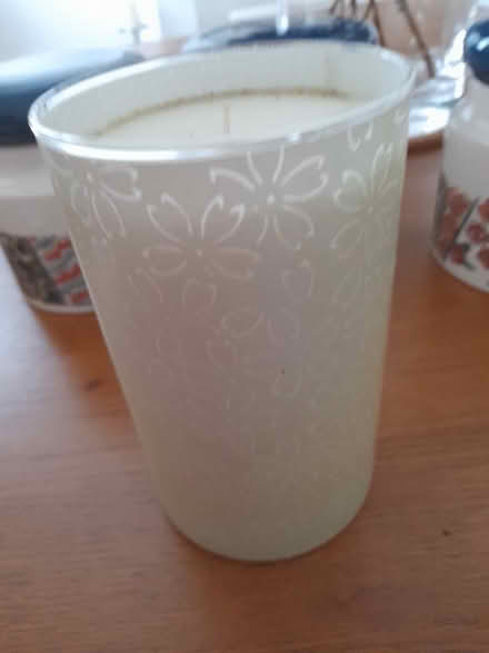 Photo of free next. candle never used outside faded from sun . (Hollins BL9) #1