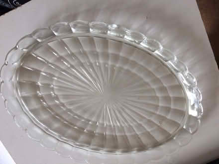 Photo of free Vintage Oval Glass Dressing Table Tray 30cmx21cm (St James, South Elmham IP19) #1